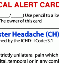 Medical Alert Card for cluster